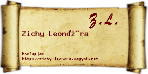 Zichy Leonóra névjegykártya